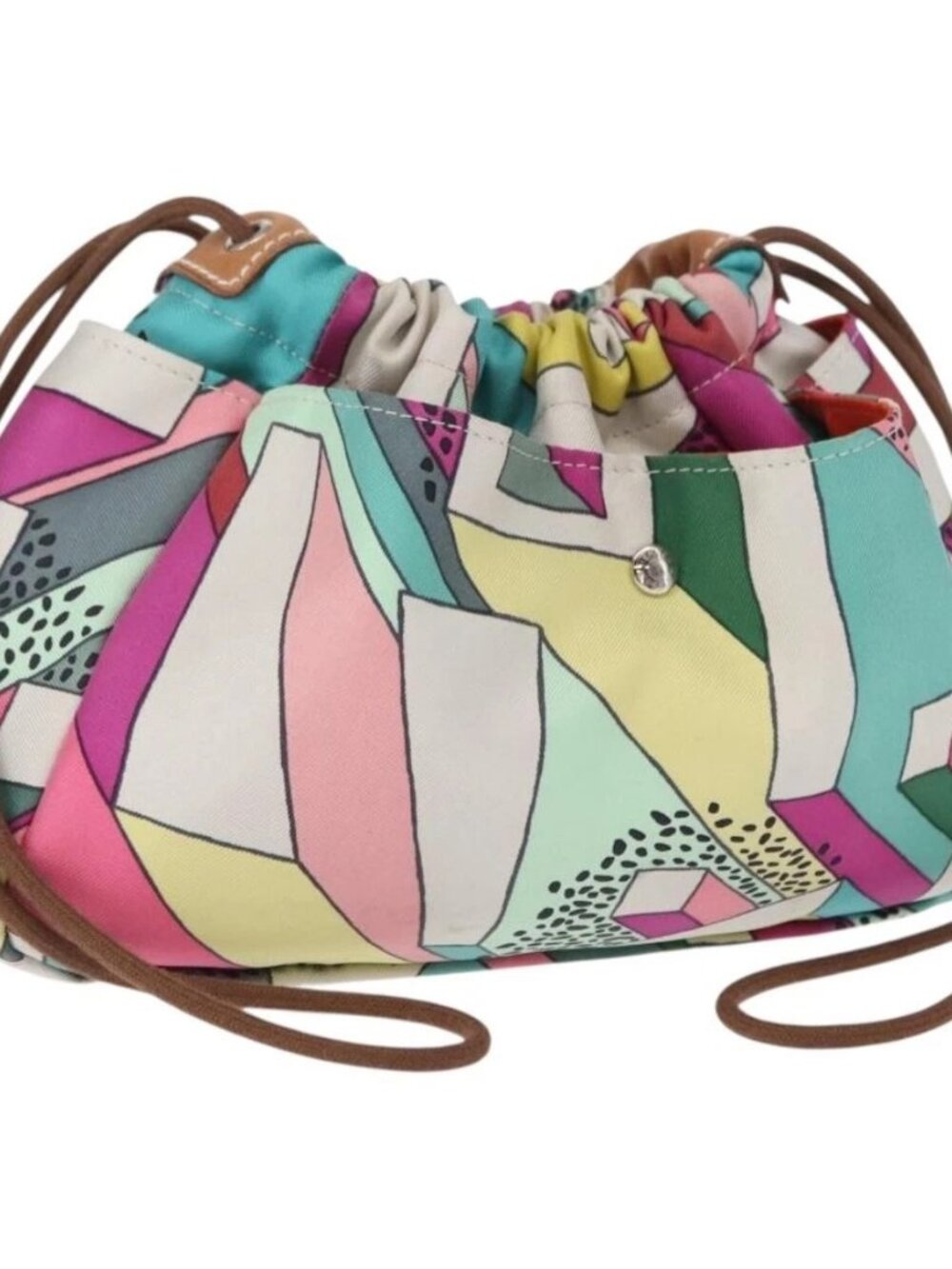 HERMES Foolby 20 Pouch Nylon Multicolor Auth bs32133 - Picture 1 of 14